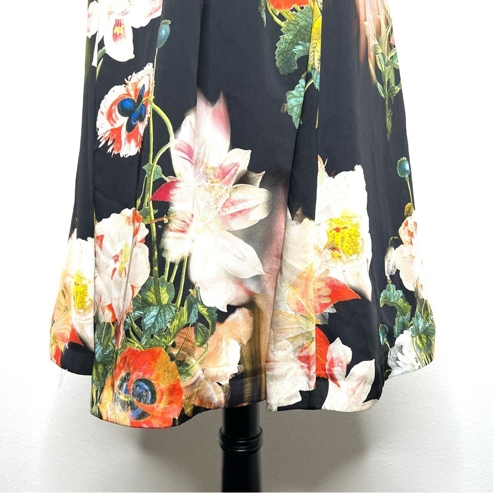 TED BAKER London Cameela Opulent Bloom Floral Midi Dress Mini Size 0 / US 2 - Picture 9 of 15